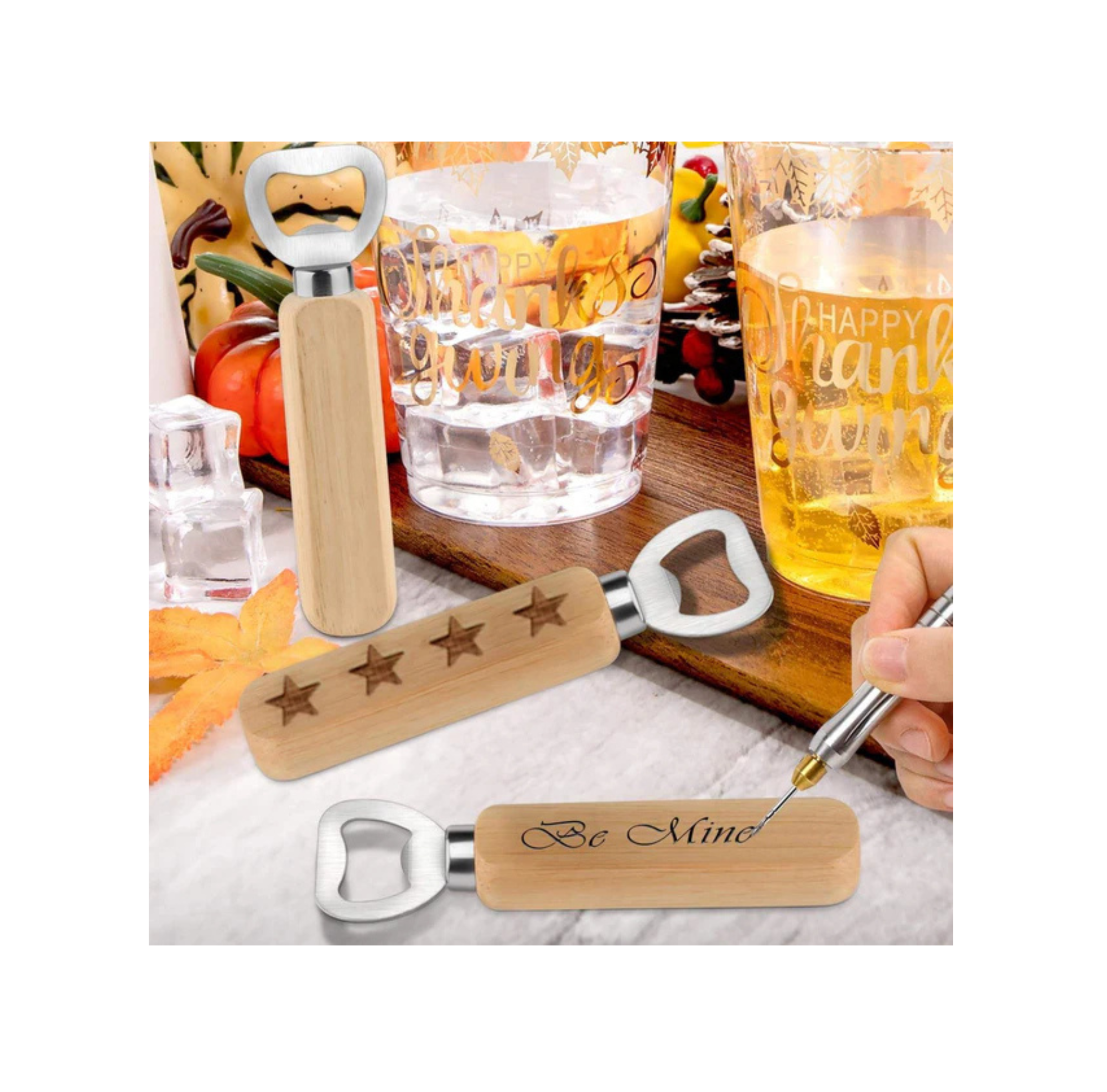 Beer Bottle Opener with Wooden Handle