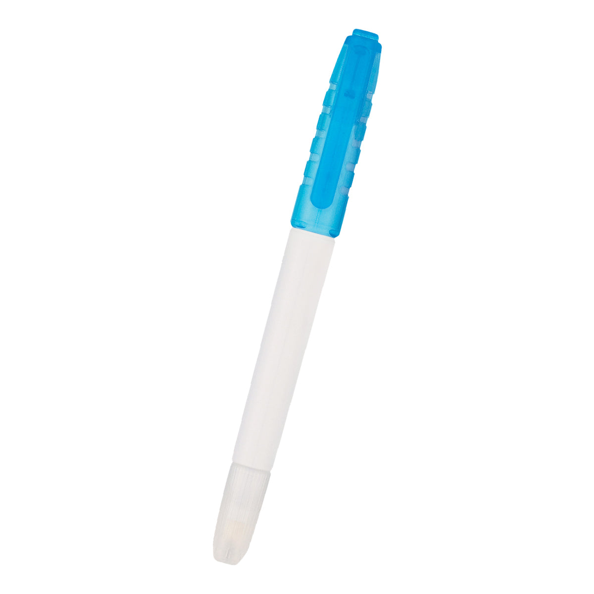 White with blue