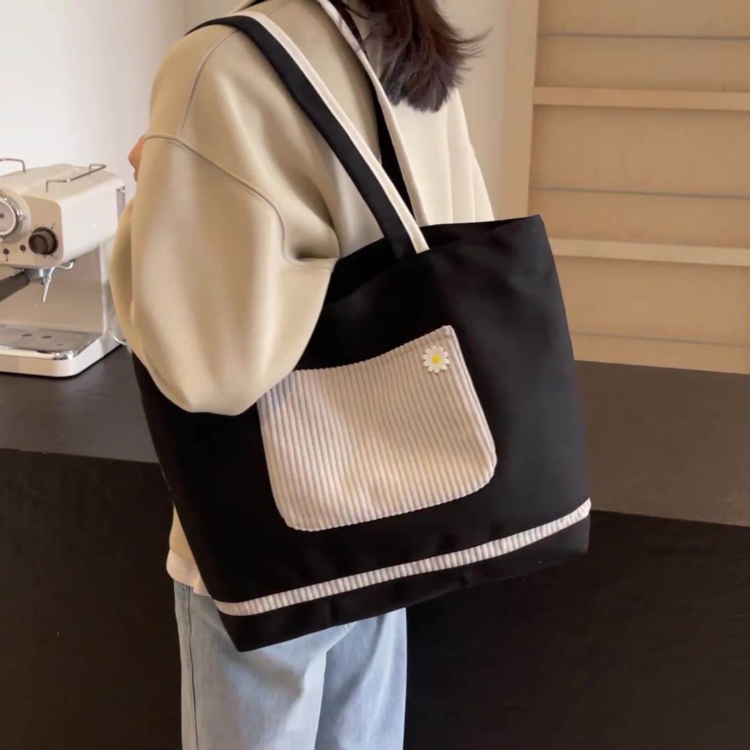 Luxury Fashion Zipper Canvas Bag