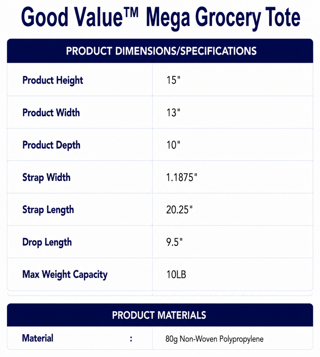 Good Value™ Mega Grocery Tote