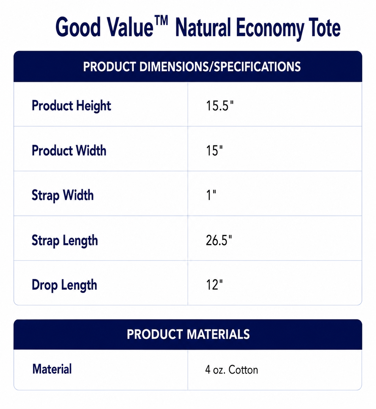 Good Value™ Natural Economy Tote