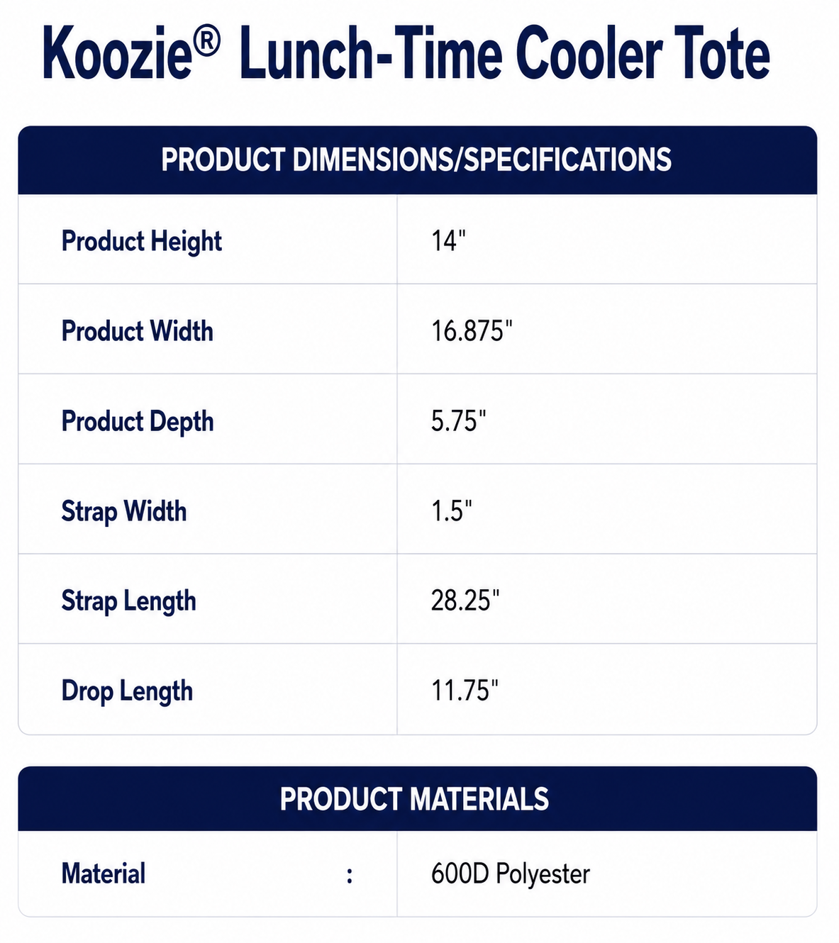 Koozie® Lunch-Time Cooler Tote