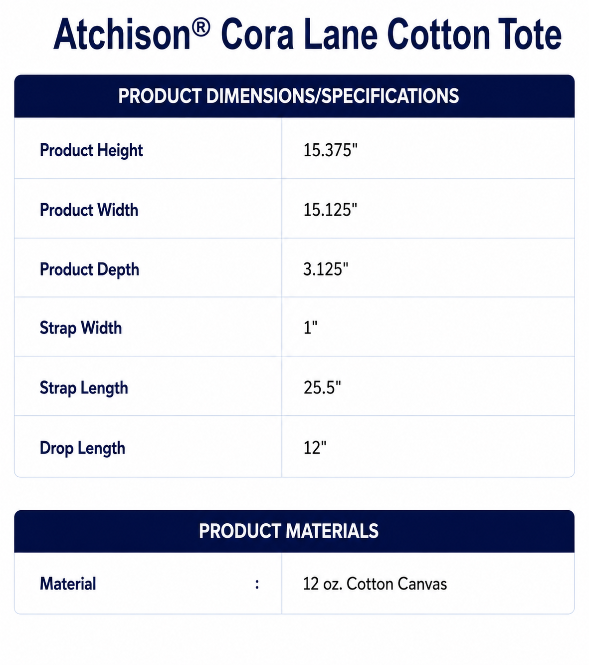Atchison® Cora Lane Cotton Tote