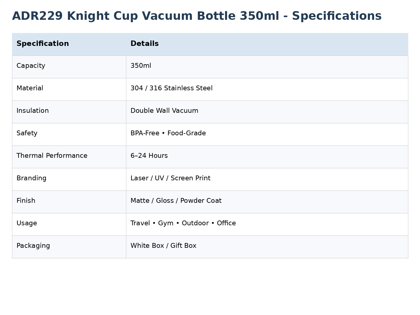 350ml Knight Cup