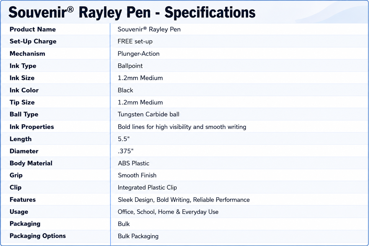 Souvenir® Rayley Pen