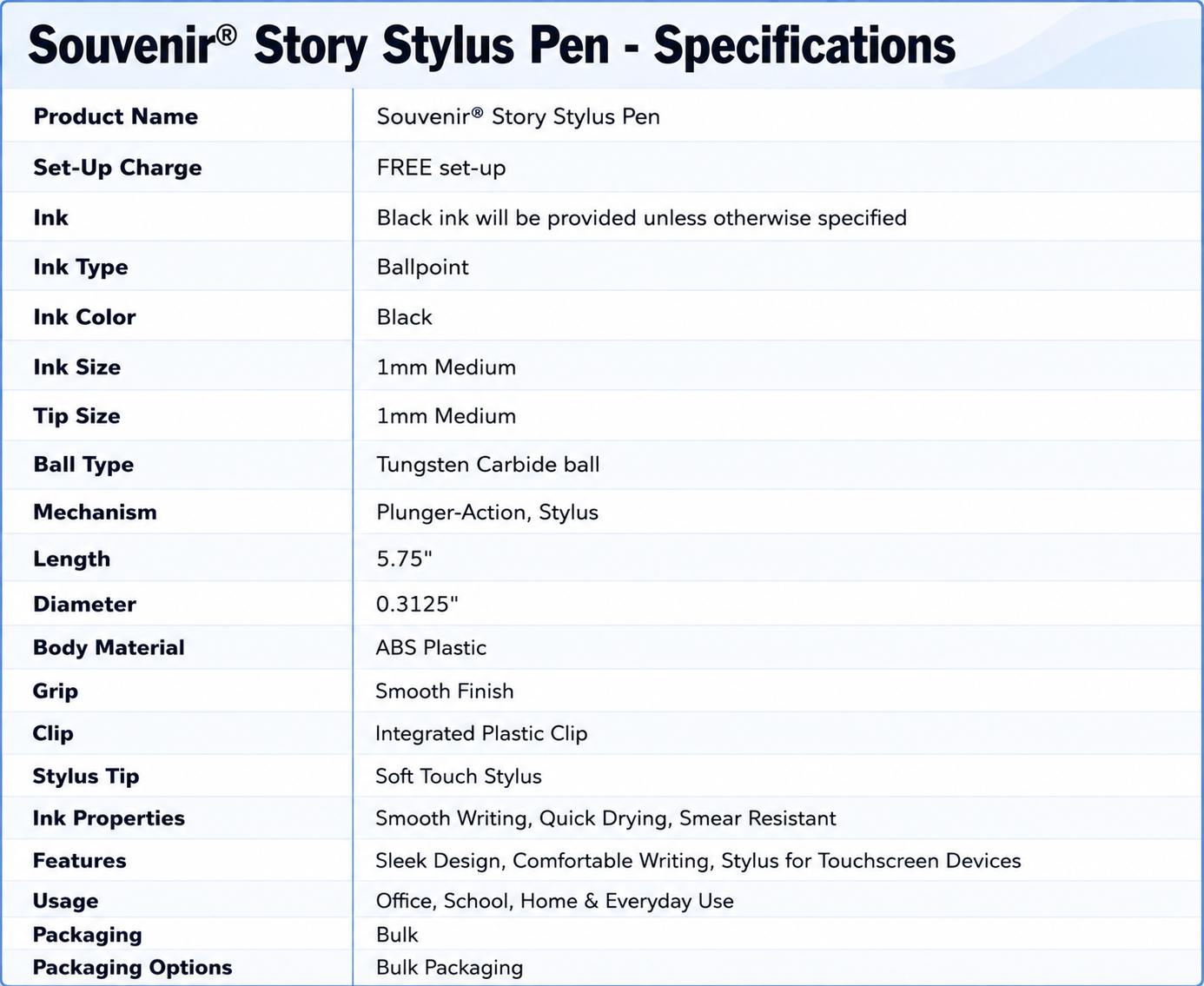 Souvenir® Story Stylus Pen