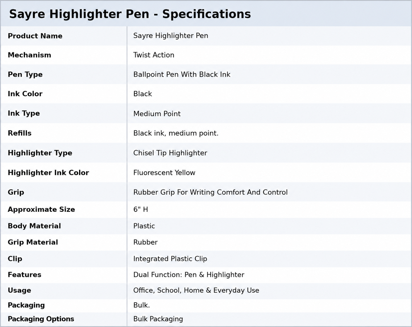 Sayre Highlighter Pen