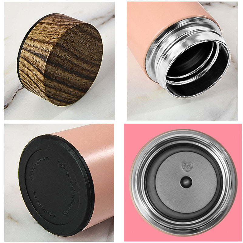 500ml Wood grain lid helicopter cup