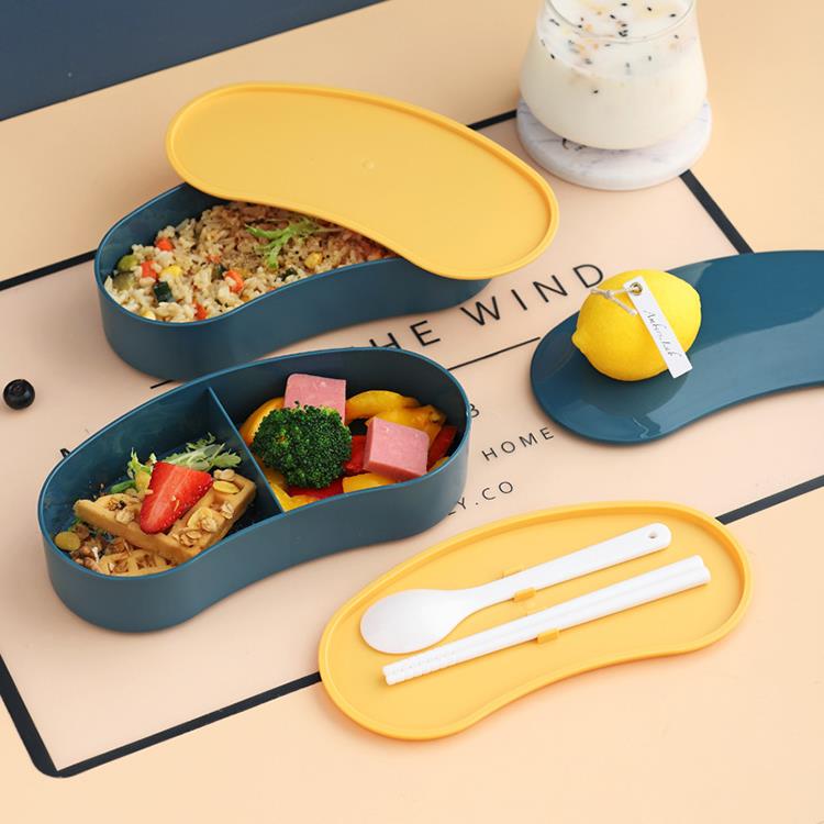 2-Layer Lunch Box(820ML) & spoon & chopsticks