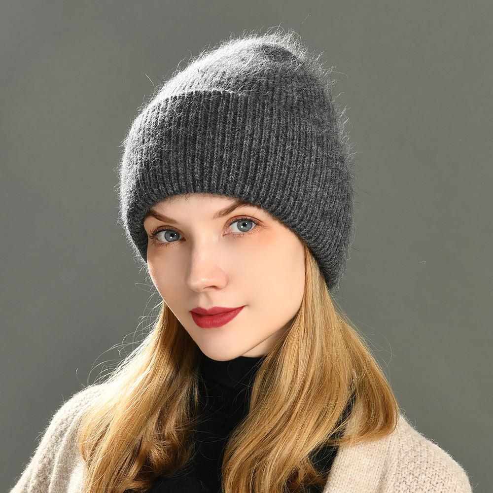 Fluffy Custom Blank Knit Beanies