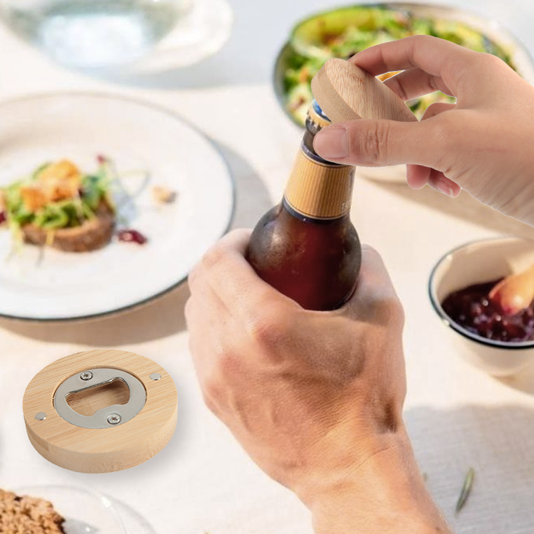 Bamboo Beer Bottle Cap Opener