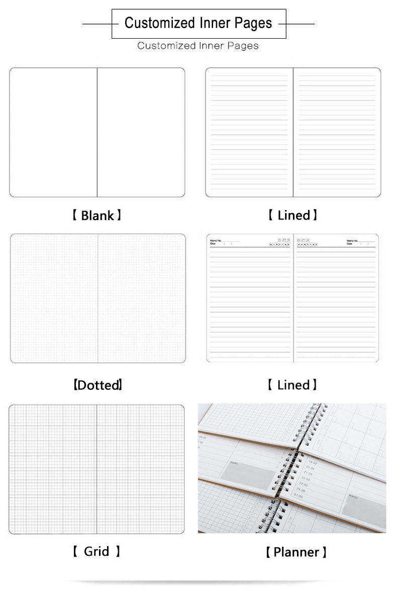 Custom Logo A5 Notebook Elastic Strap Pen Holder Pu Notebook