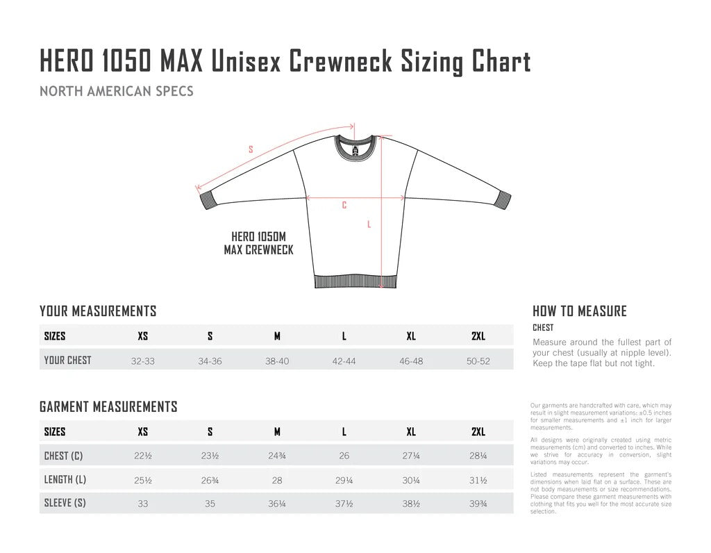 HERO-1050M Heavyweight Crewneck