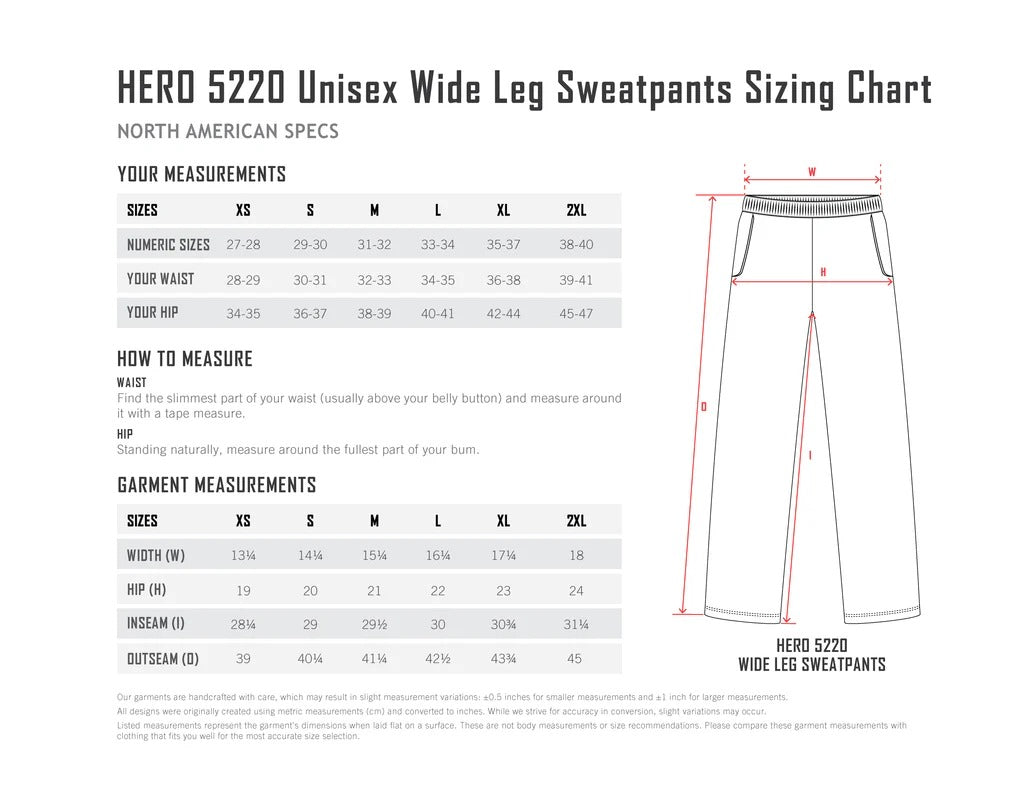 HERO-5220 Wide Leg Sweatpants