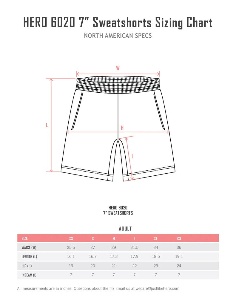 HERO-6020 7 SWEAT SHORTS