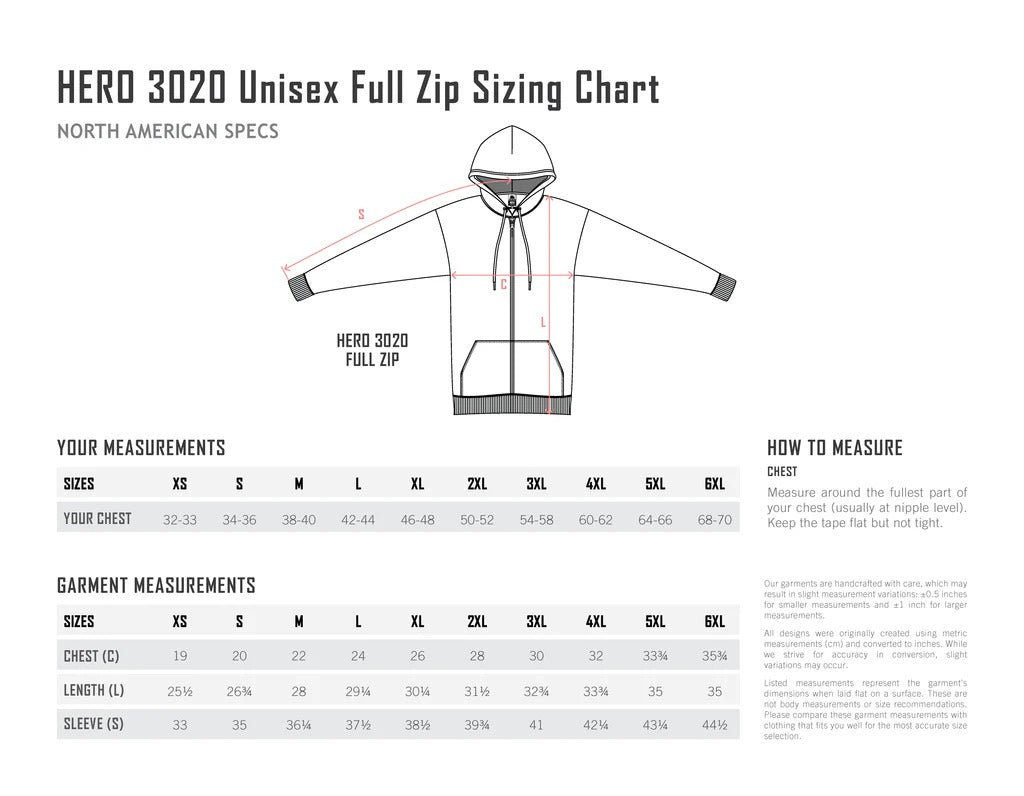 HERO 3020 Full-Zip Hoodies