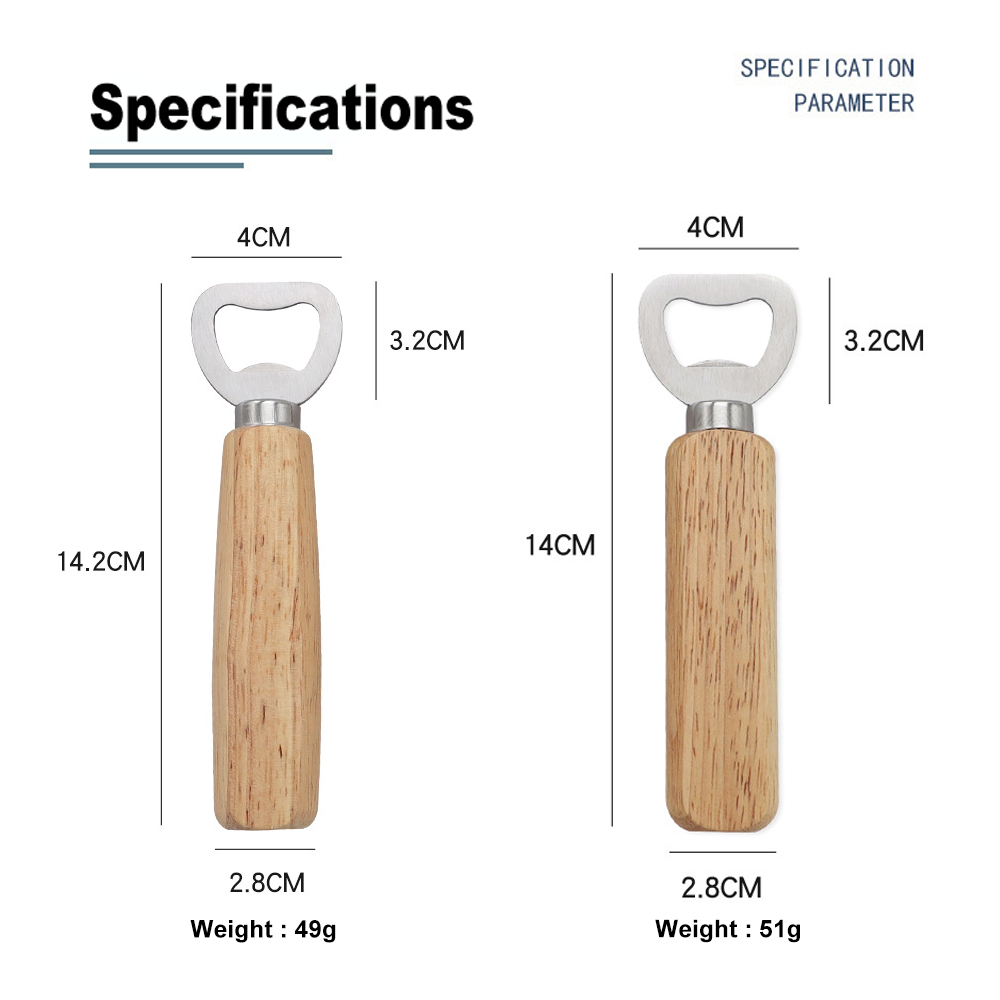 Beer Bottle Opener with Wooden Handle