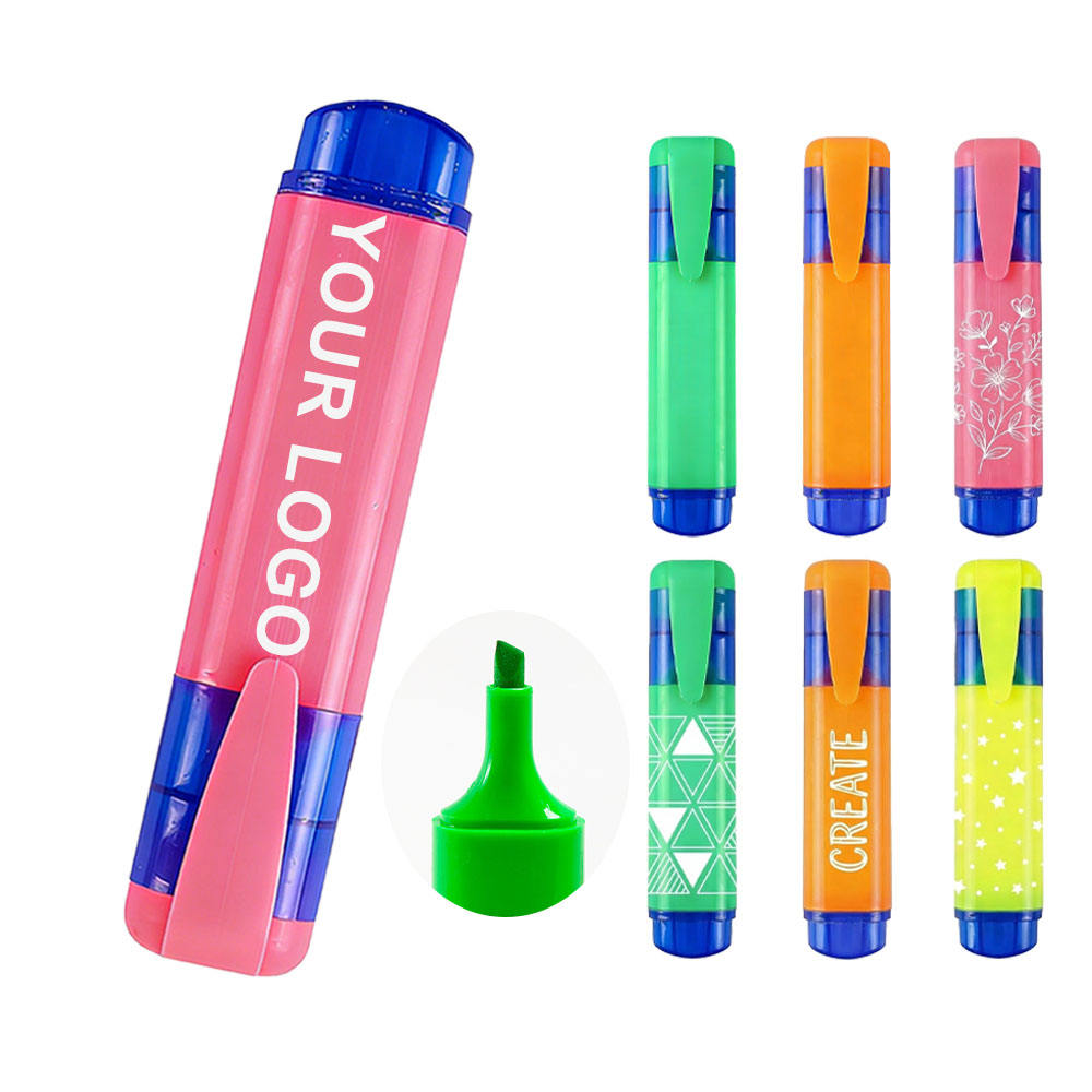 Custom Logo Office School Fluorescent Highlighter