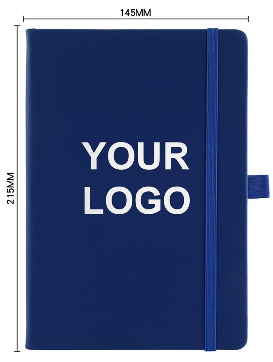 Custom Logo A5 Notebook Elastic Strap Pen Holder Pu Notebook